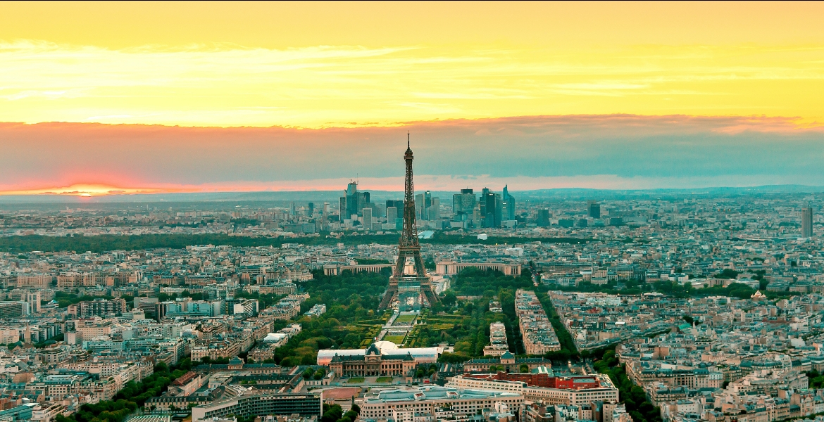 Aerial photograph of Paris