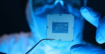 Photograph of a microprocessor